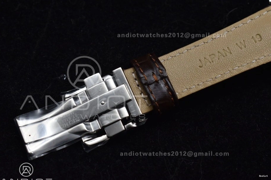 Grand Automatic SS Best 1:1 Seasonal NH Dial Brown GSF Edition Elegance Strap Cream on 890 Seiko Leather 0713